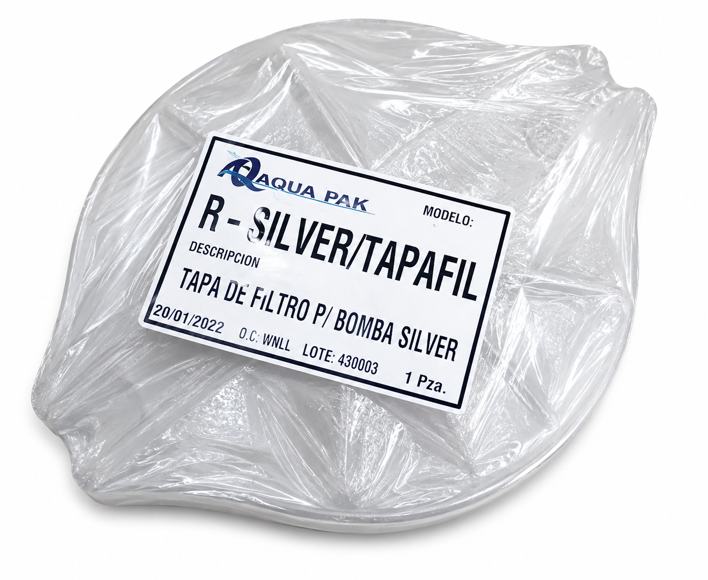 Aqua Pak Tapa para Bomba Silver Compatible con Todos los Modelos