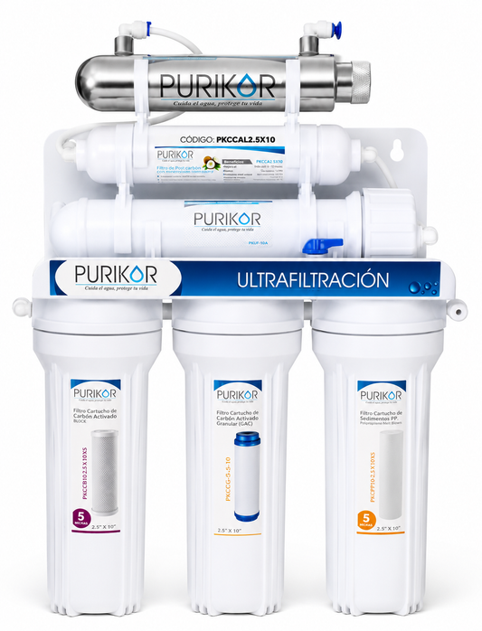 Purikor Purificador de Agua por Ultrafiltración 6 Etapas con Luz UV