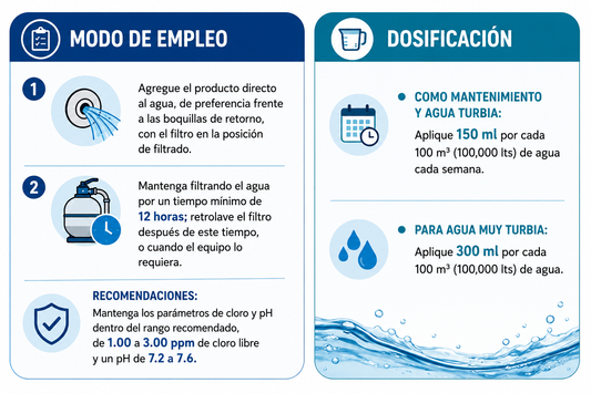 Abrillantador Gold Clear Klaren 1 Litro | Agua Cristalina para Alberca