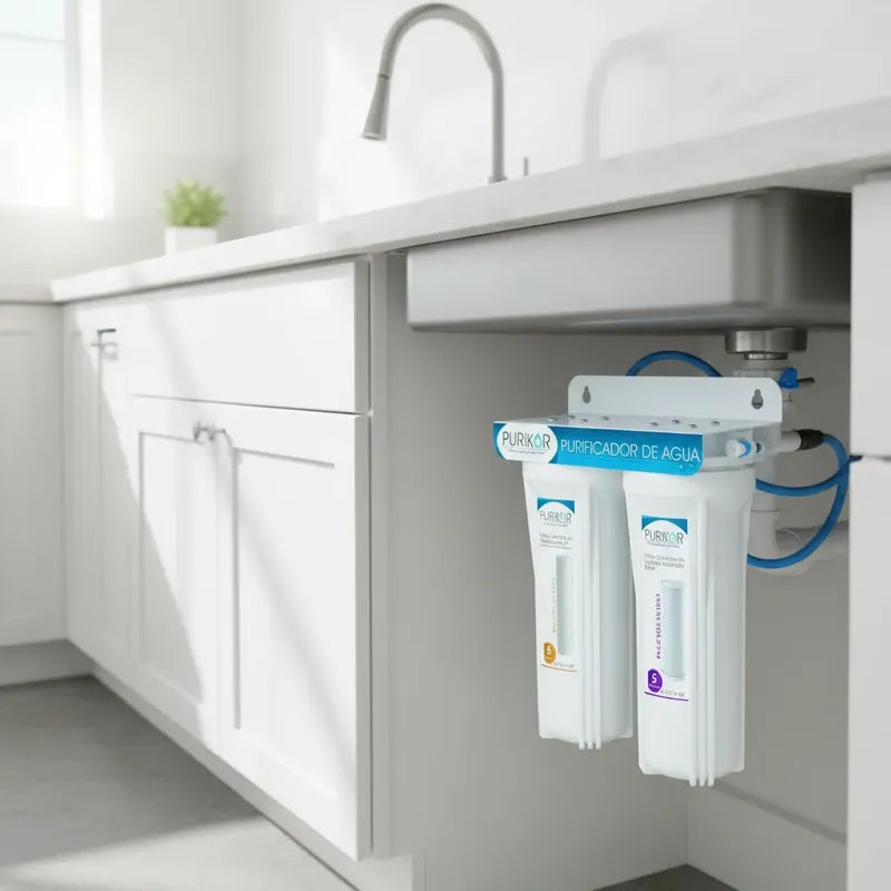 Purikor PKF-2 Filtro Purificador de Agua Doméstico 2 Etapas Blanco