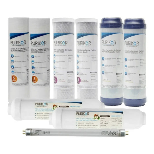 Purikor Kit de Mantenimiento 12 Meses para Purificadores de Agua