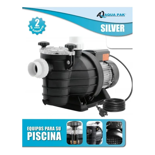 Aqua Pak Silver 3/4 HP Bomba para Alberca Monofásica